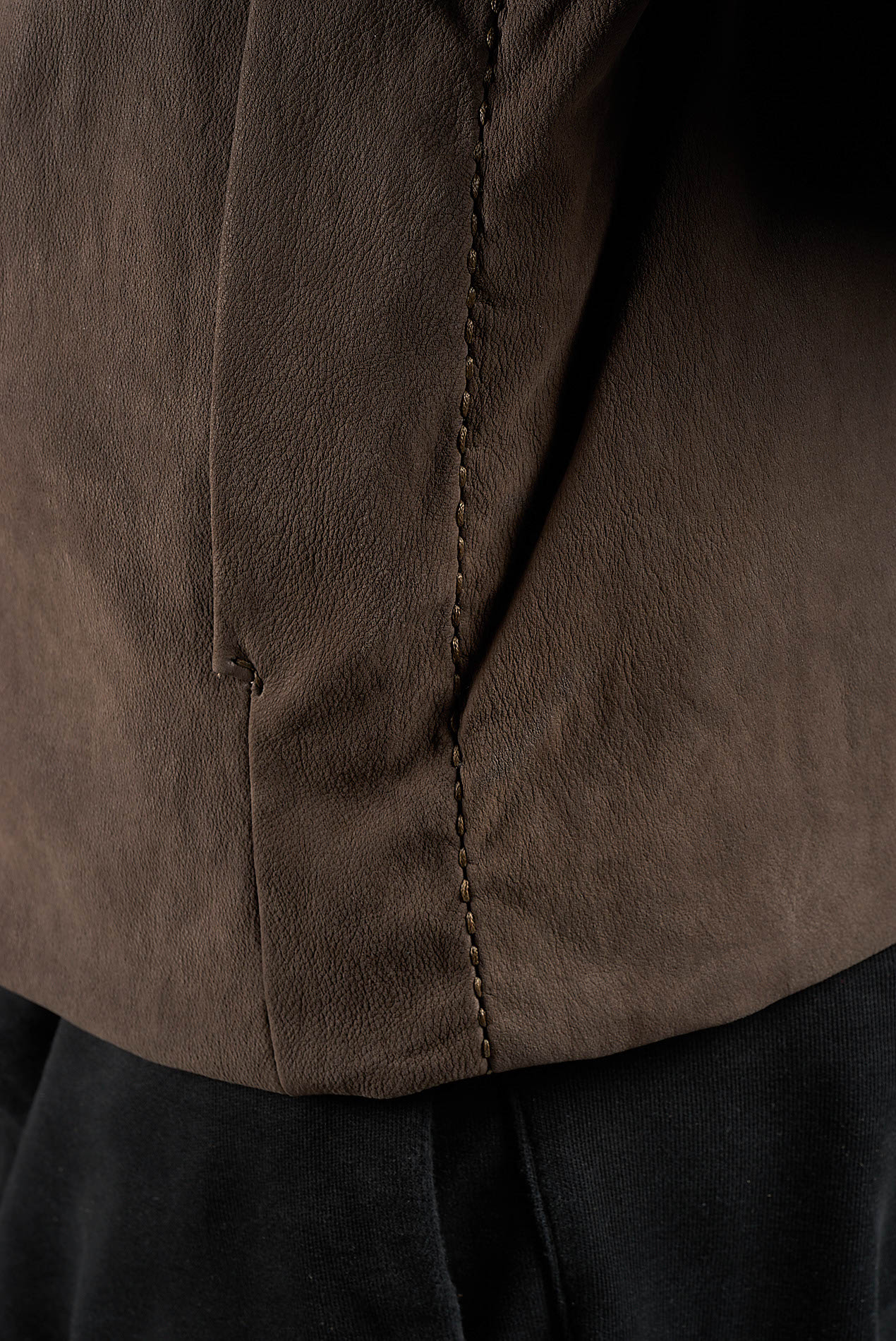 DANIELE BASTA LEATHER AND SILVER JACKET 